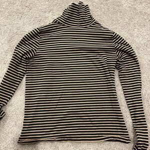 J Crew striped tissue turtleneck